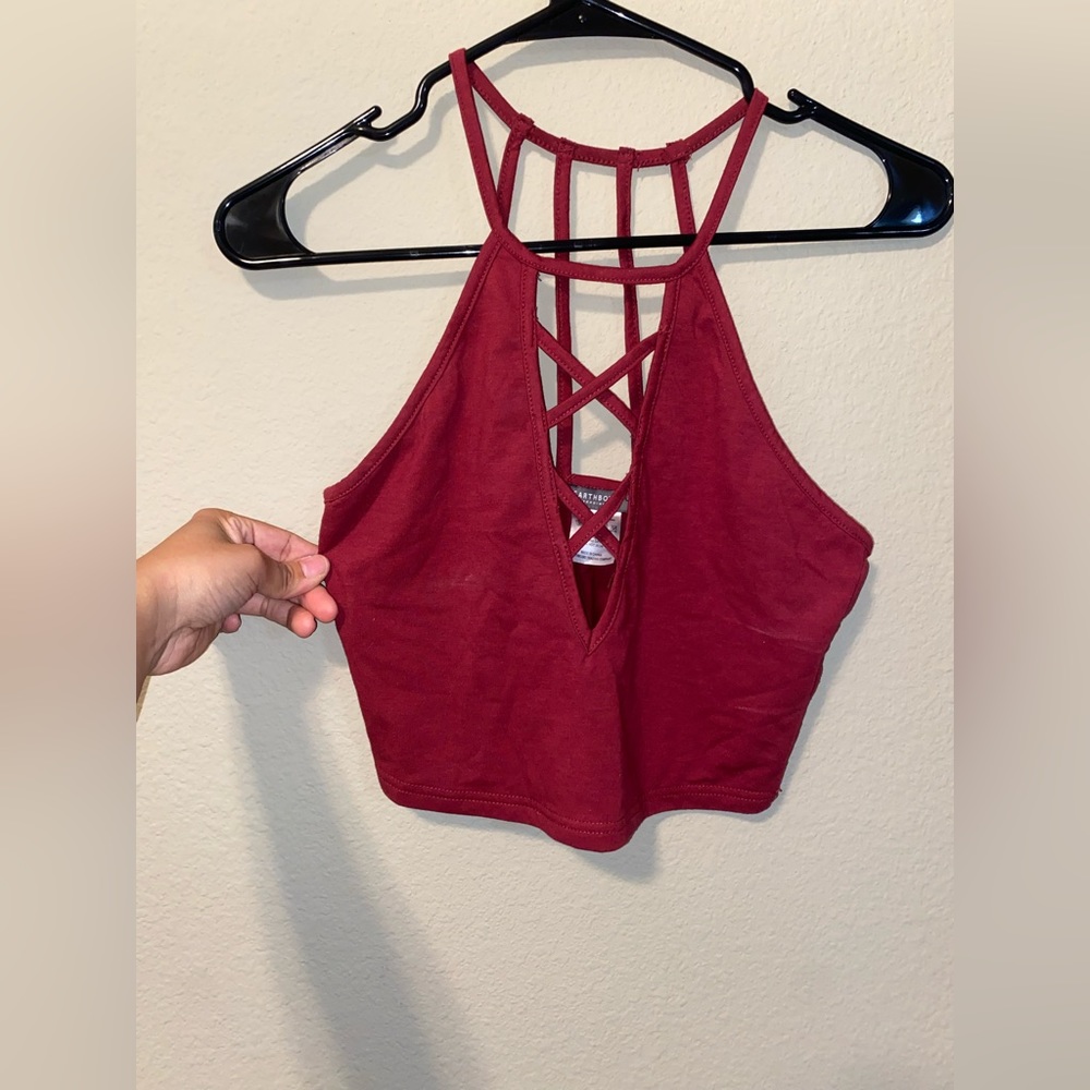 Maroon crop top